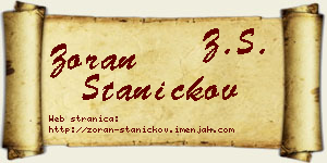 Zoran Staničkov vizit kartica